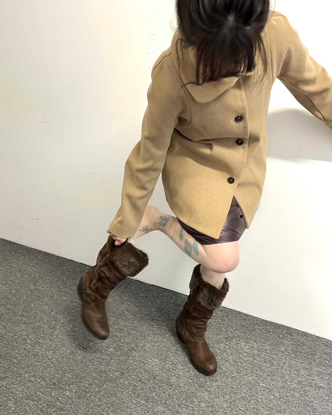 마르니 베이지 카라 코트 상품이미지2