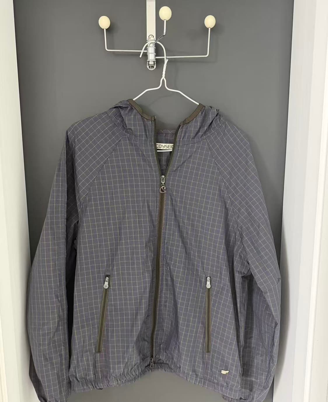 COYSEIO Check Windbreaker Purple 상품이미지1