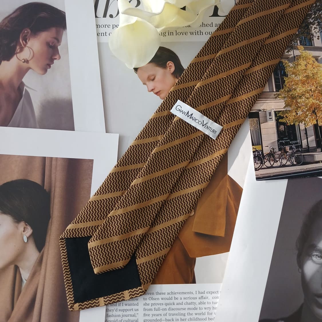 지아니 마르코 벤츄리 실크 골드 넥타이 10cm A+등급 A19106
 상품이미지3