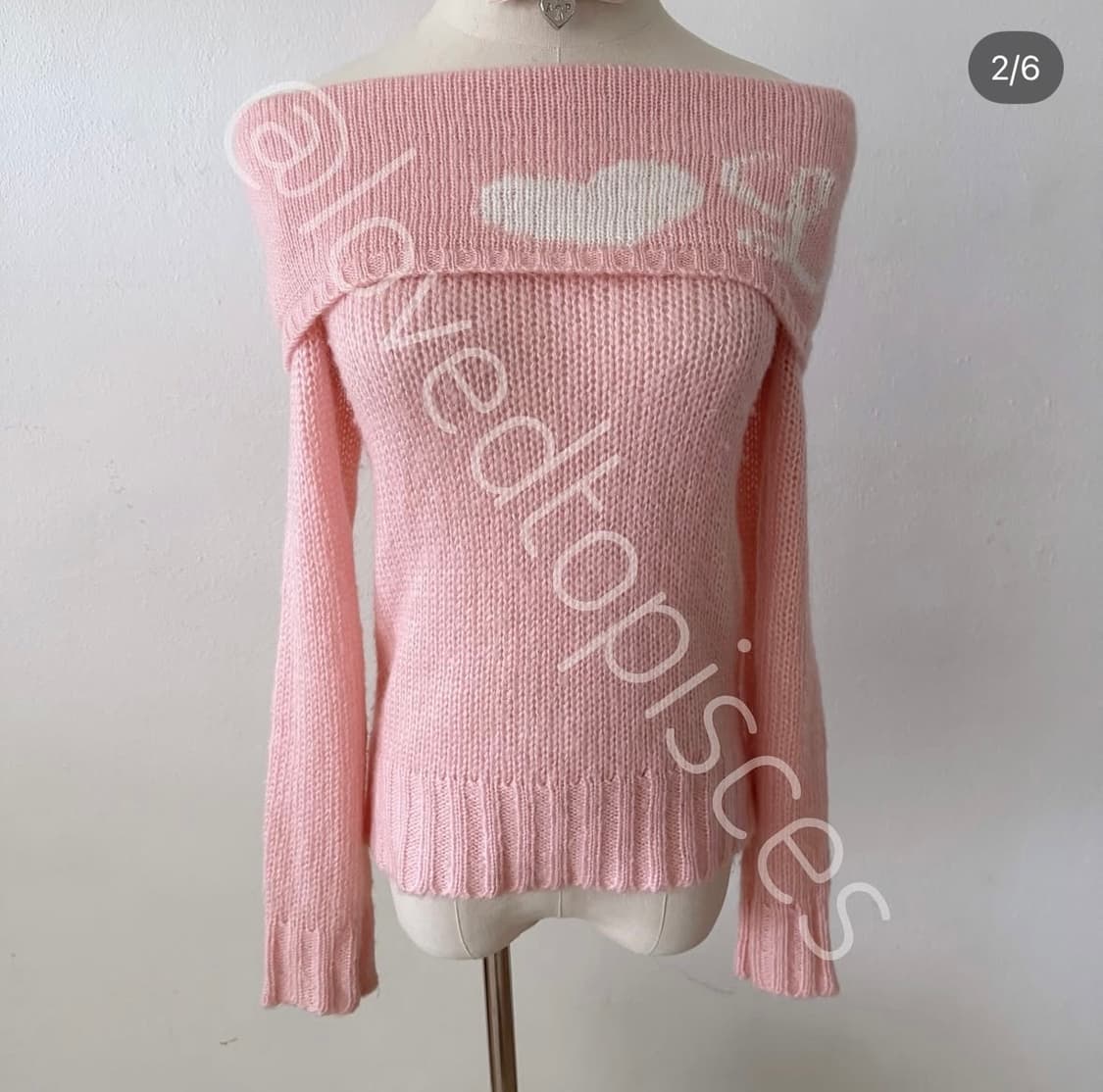 (구해요) liz lisa 리즈리사 오프숄더 니트 히메갸루 일본 빈티지 상품이미지4