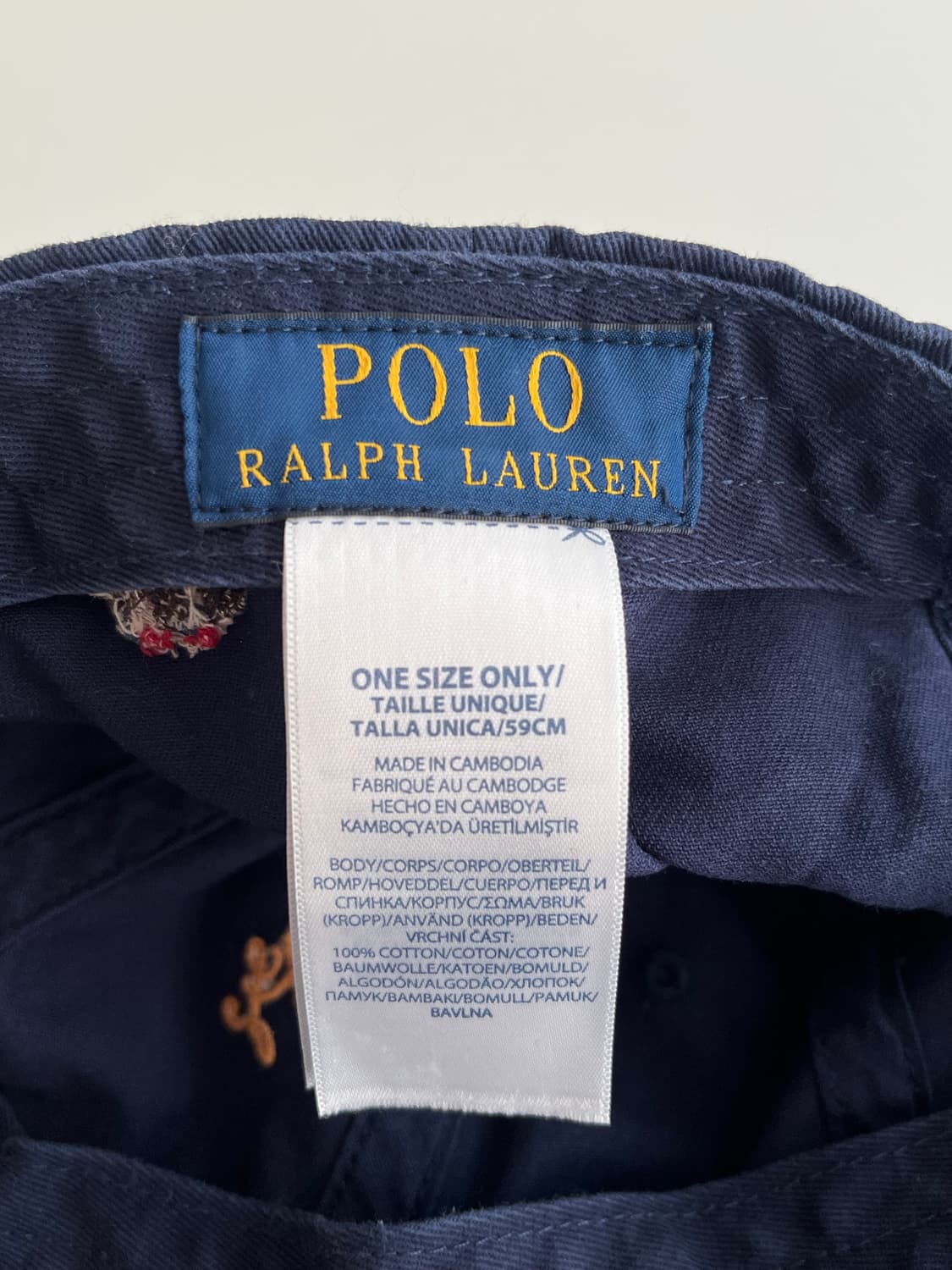 F) 폴로 랄프로렌 자수 캡 모자 네이비 상품이미지5