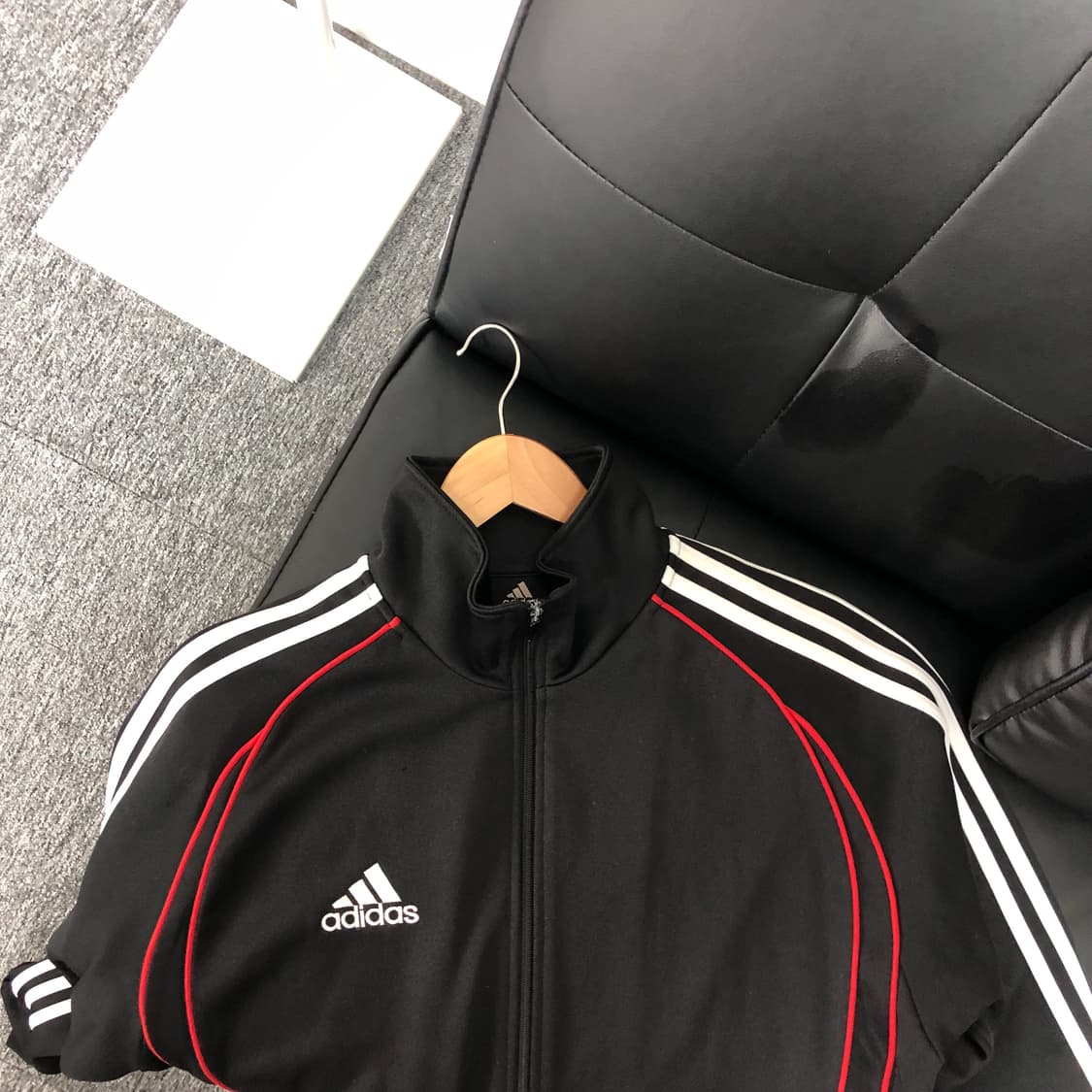 아디다스 빈티지 올드스쿨 3stripes 져지 검흰빨 상품이미지4