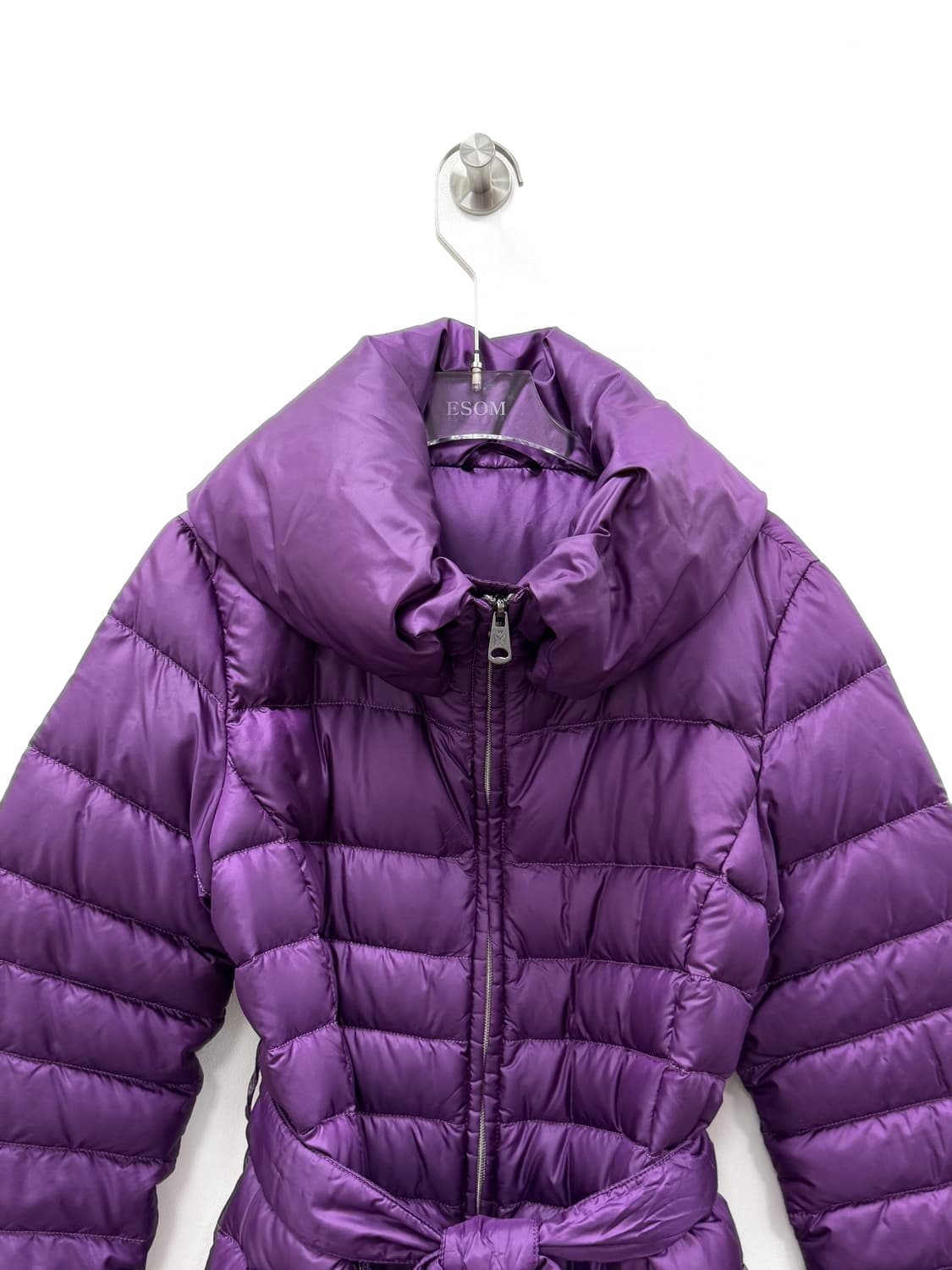 막스마라 WEEKEND LINE 퍼플 라이트 구스다운 벨티드 코트 상품이미지2