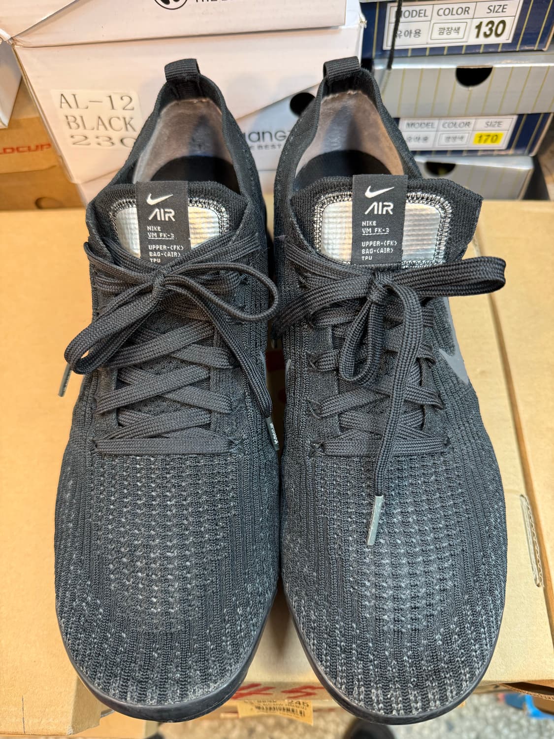 (290) 나이키 에어 베이퍼맥스 플라이니트 3.0 트리플 블랙 상품이미지1