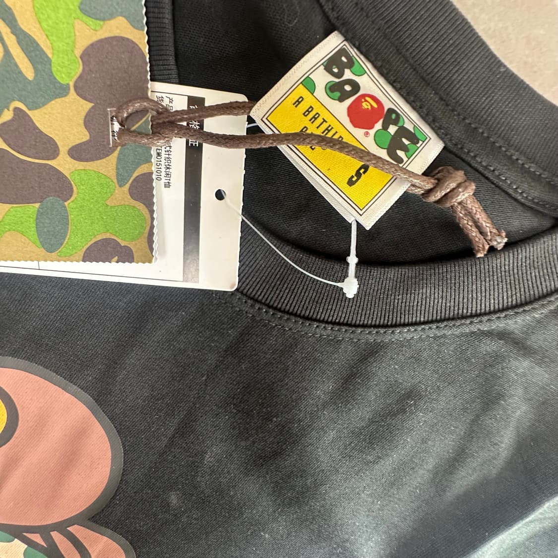 베이프 베이비 마일로 카모 그린 블랙 반팔 상품이미지6