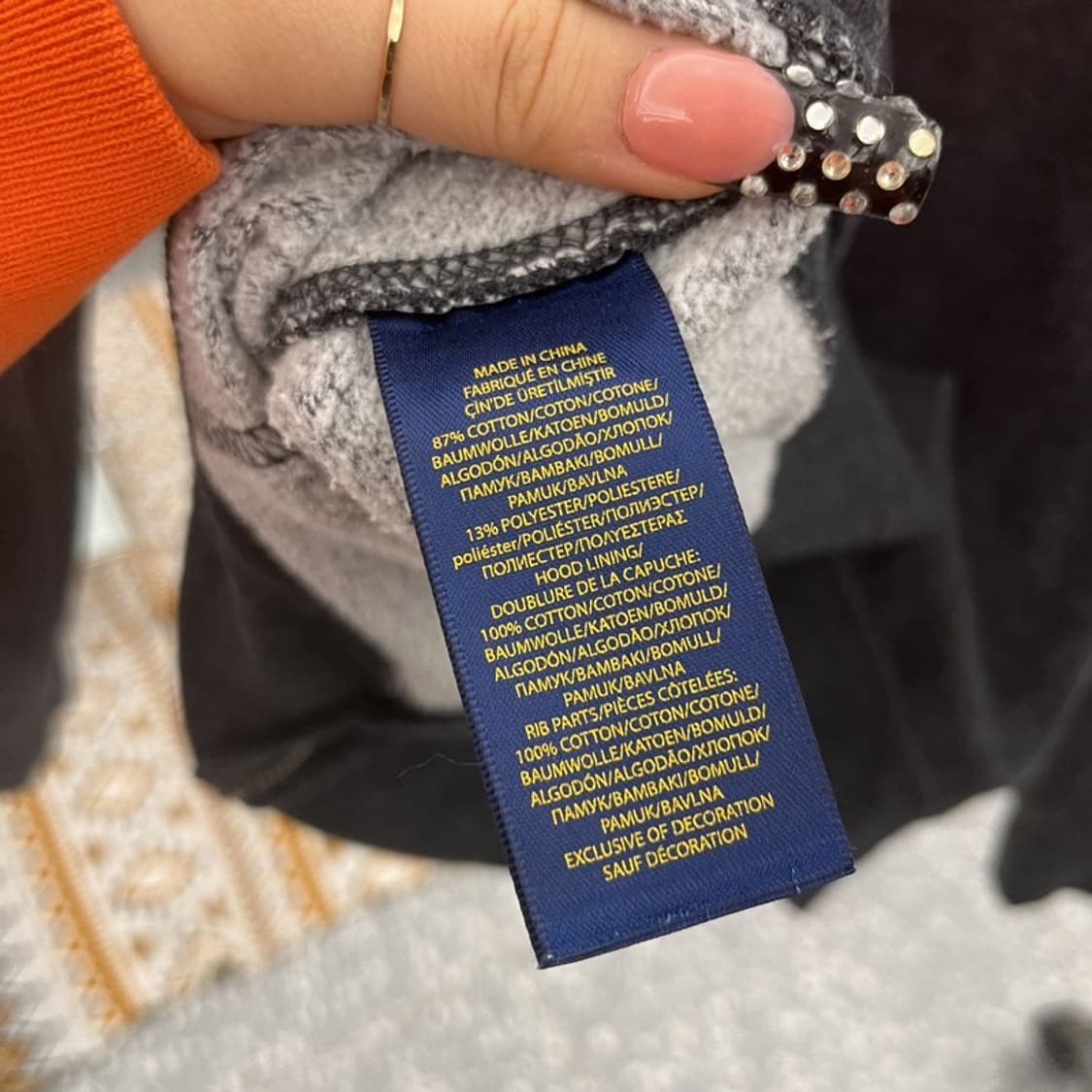 폴로 랄프로렌 빈티지 모던 캐주얼 약기모 후드집업 XL C10520 상품이미지6