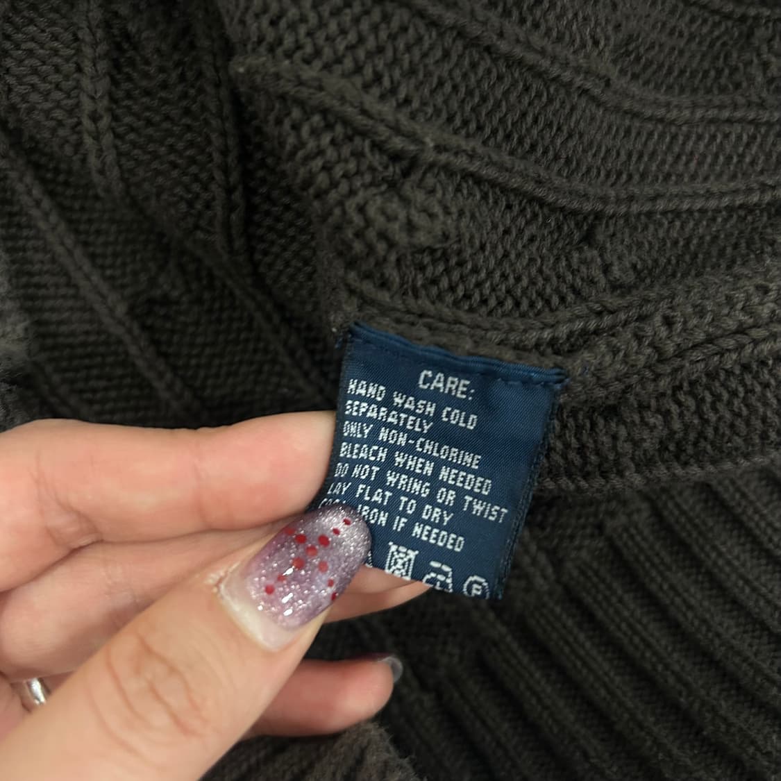 Polo 폴로 화이트포니 브라운 케이블 브이넥 니트 상품이미지6