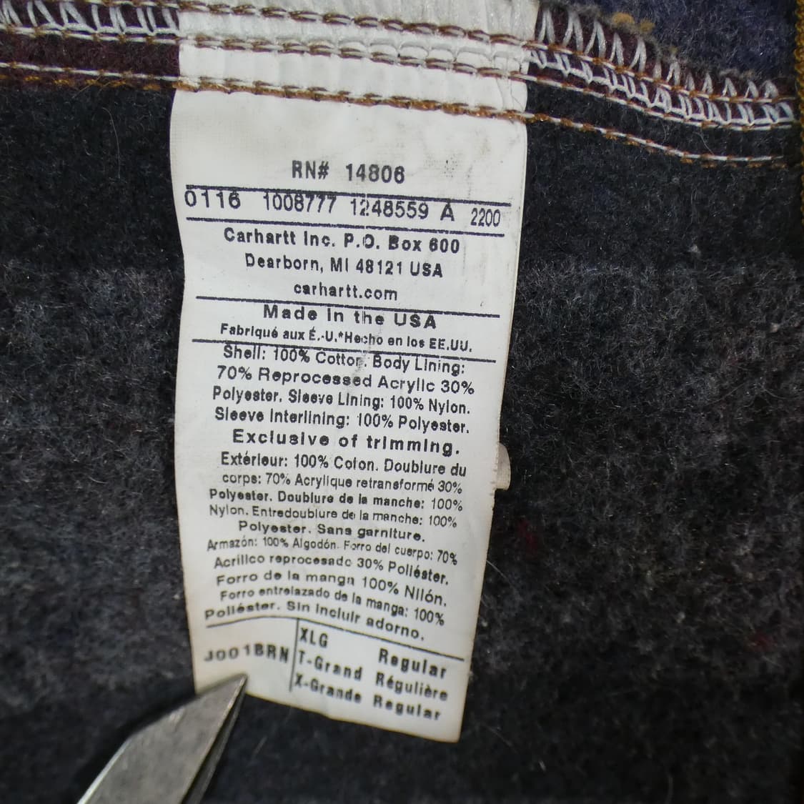 칼하트 J001 디트로이트 제네시 브루잉 커스텀 자켓 브라운 상품이미지9