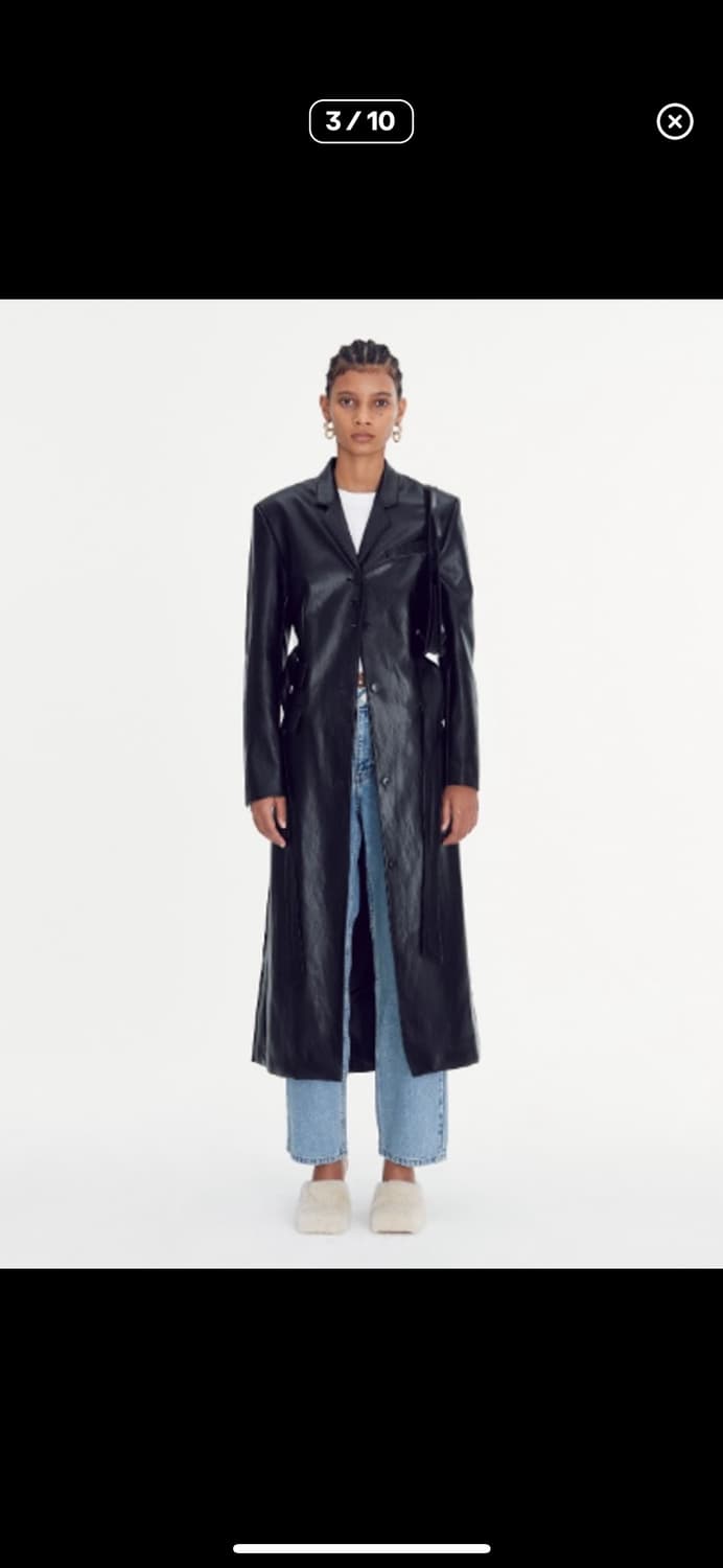 렉토 비건 레더 슬림 코트 S  상품이미지1