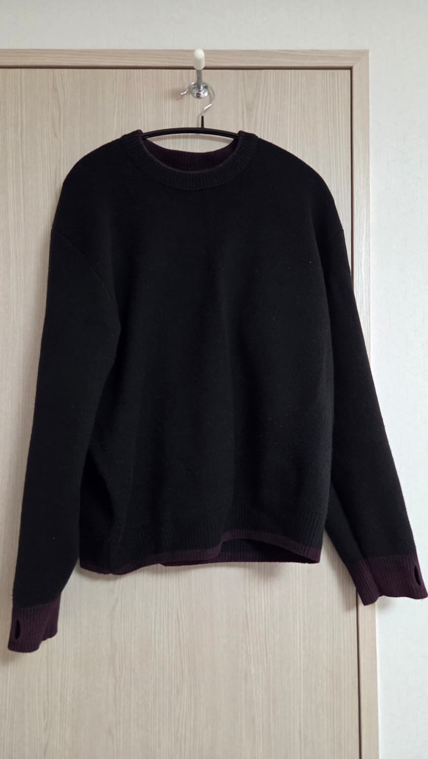 스토커즈x더니트컴퍼니 리버서블 니트 버건디 M 상품이미지5