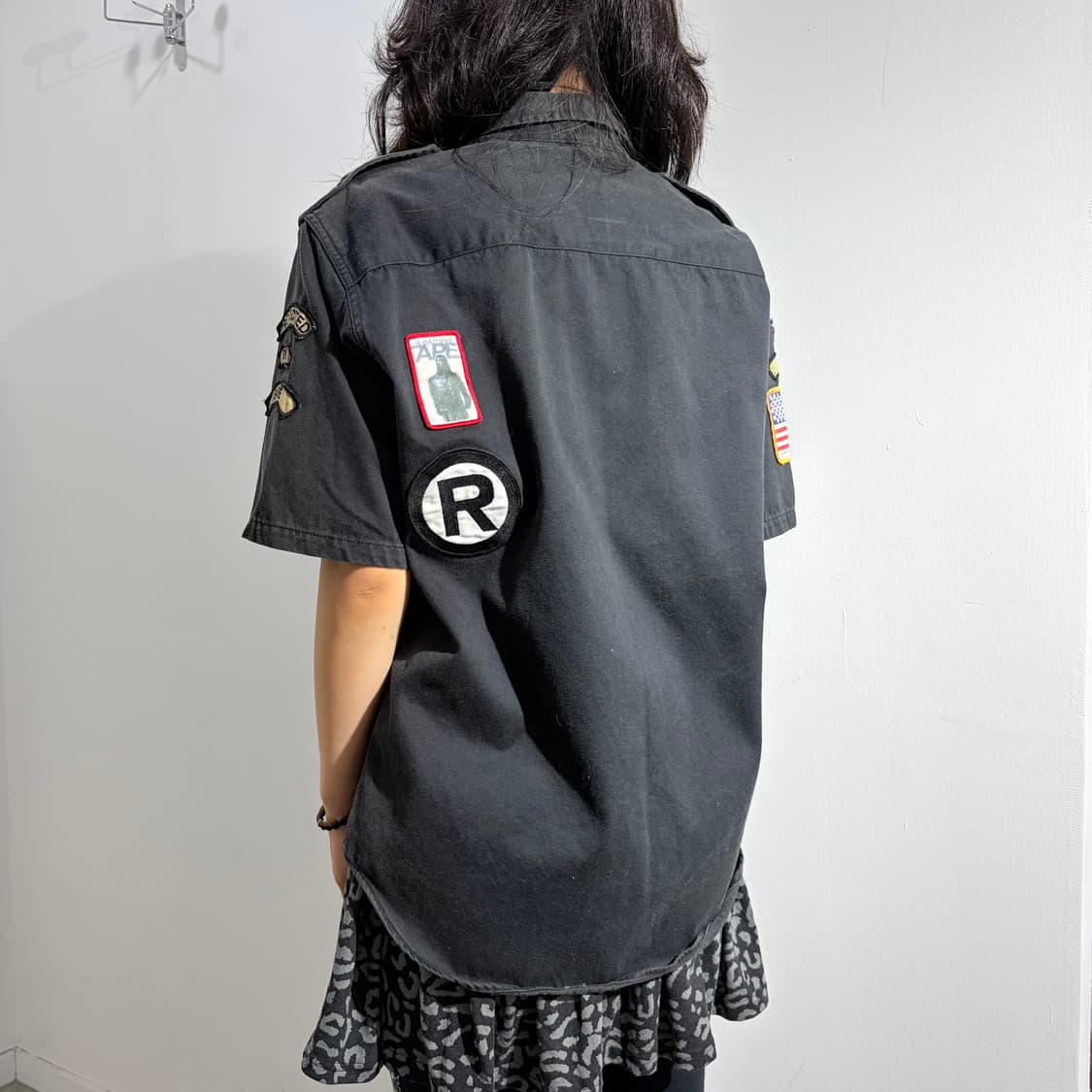 00s Bape 밀리터리 사파리 반팔 셔츠형 자켓 상품이미지2