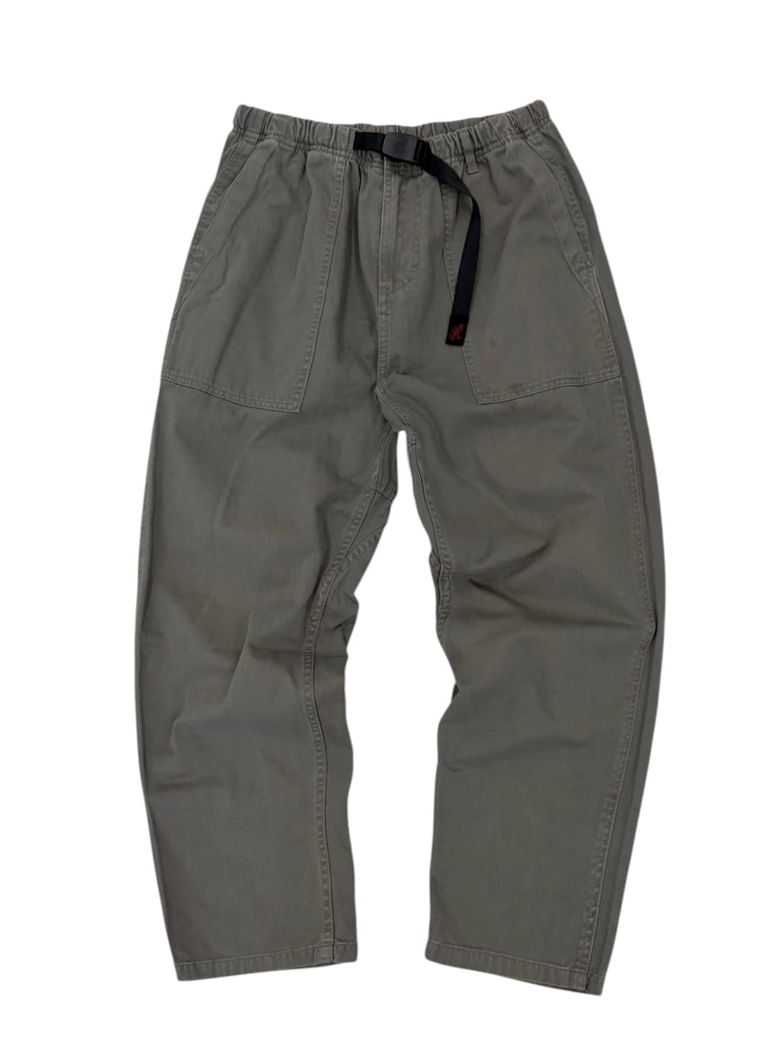 그라미치 루즈핏 테이퍼드 팬츠 면바지 카키그레이 (M/30~31인치) 상품이미지1