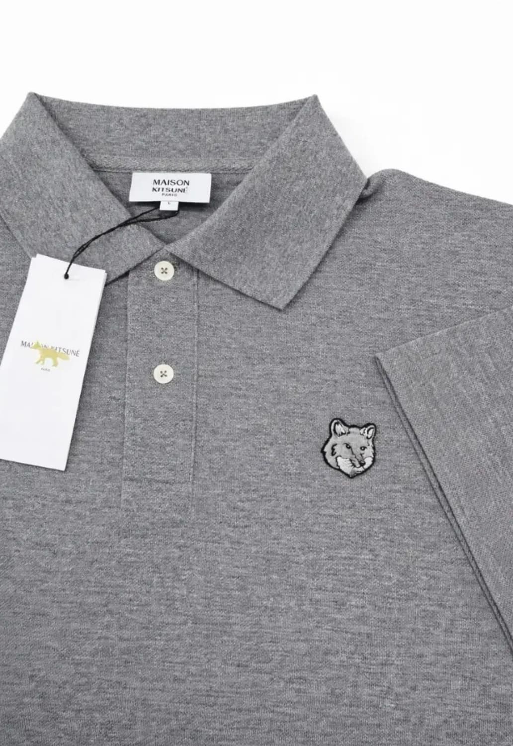 [새상품/정품] 메종키츠네 그레이폭스 반팔 카라티 (그레이 / XL) 상품이미지1