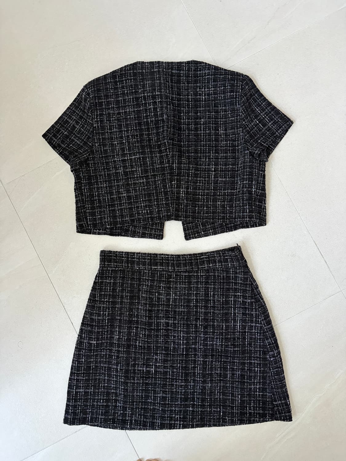 큐리티 트위드 셋업 상품이미지2