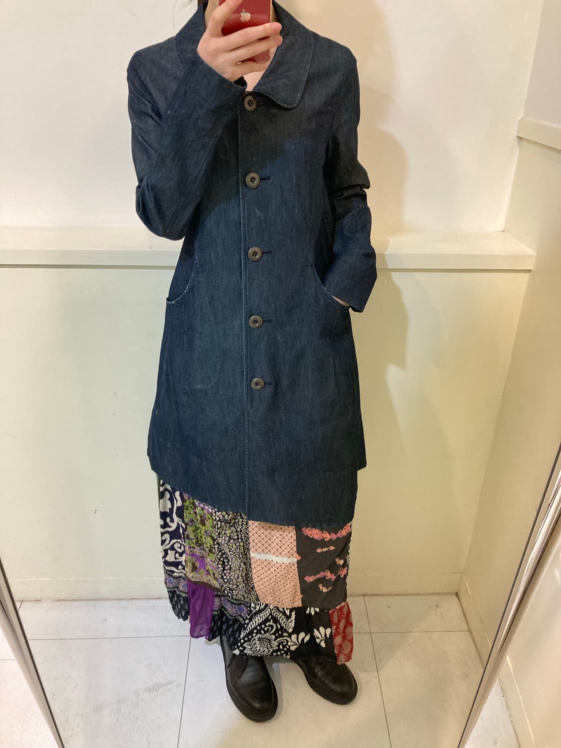 데님 카라포인트 모리걸 트렌치코트 상품이미지9