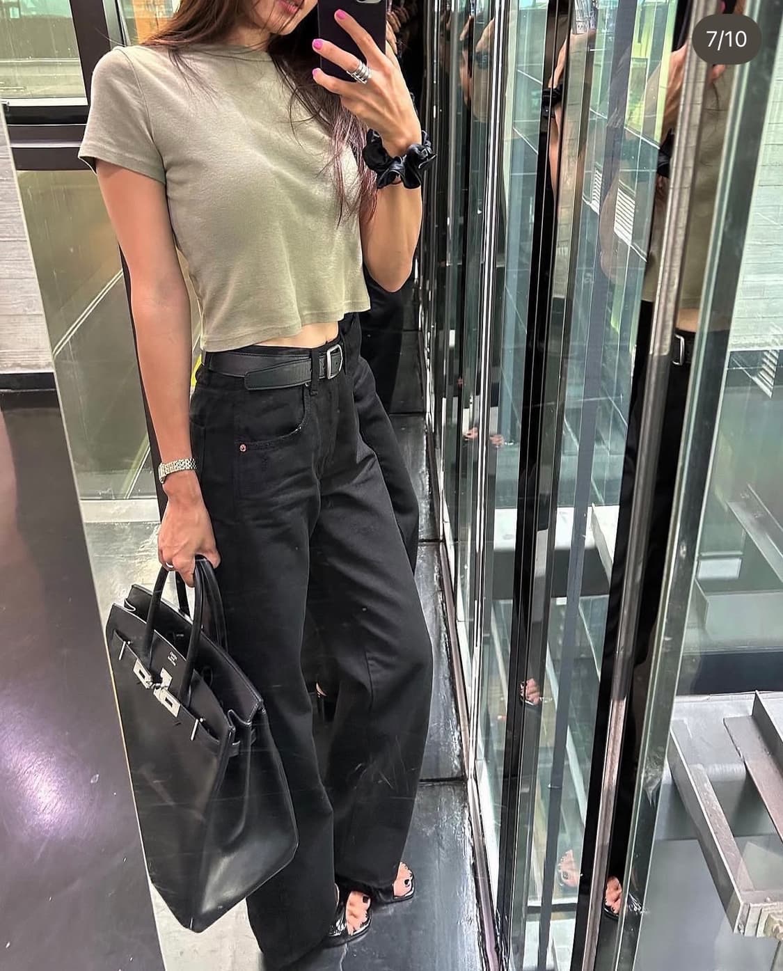 식스앤어하프 소가죽 금장벨트 75 상품이미지2