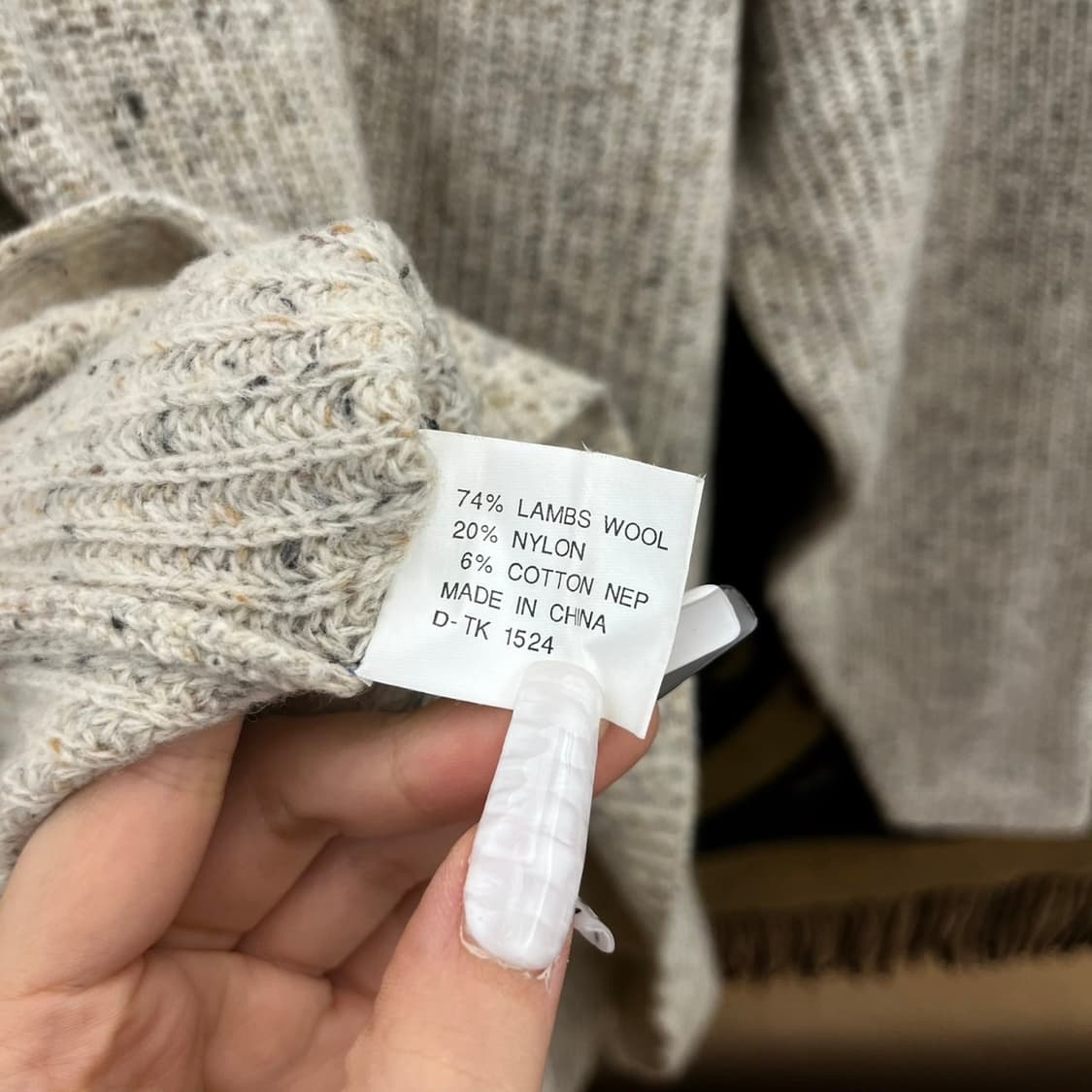 빈티지 걸코어 코지 여리 아방핏 카라 오트밀 롱 니트 K0072 상품이미지6