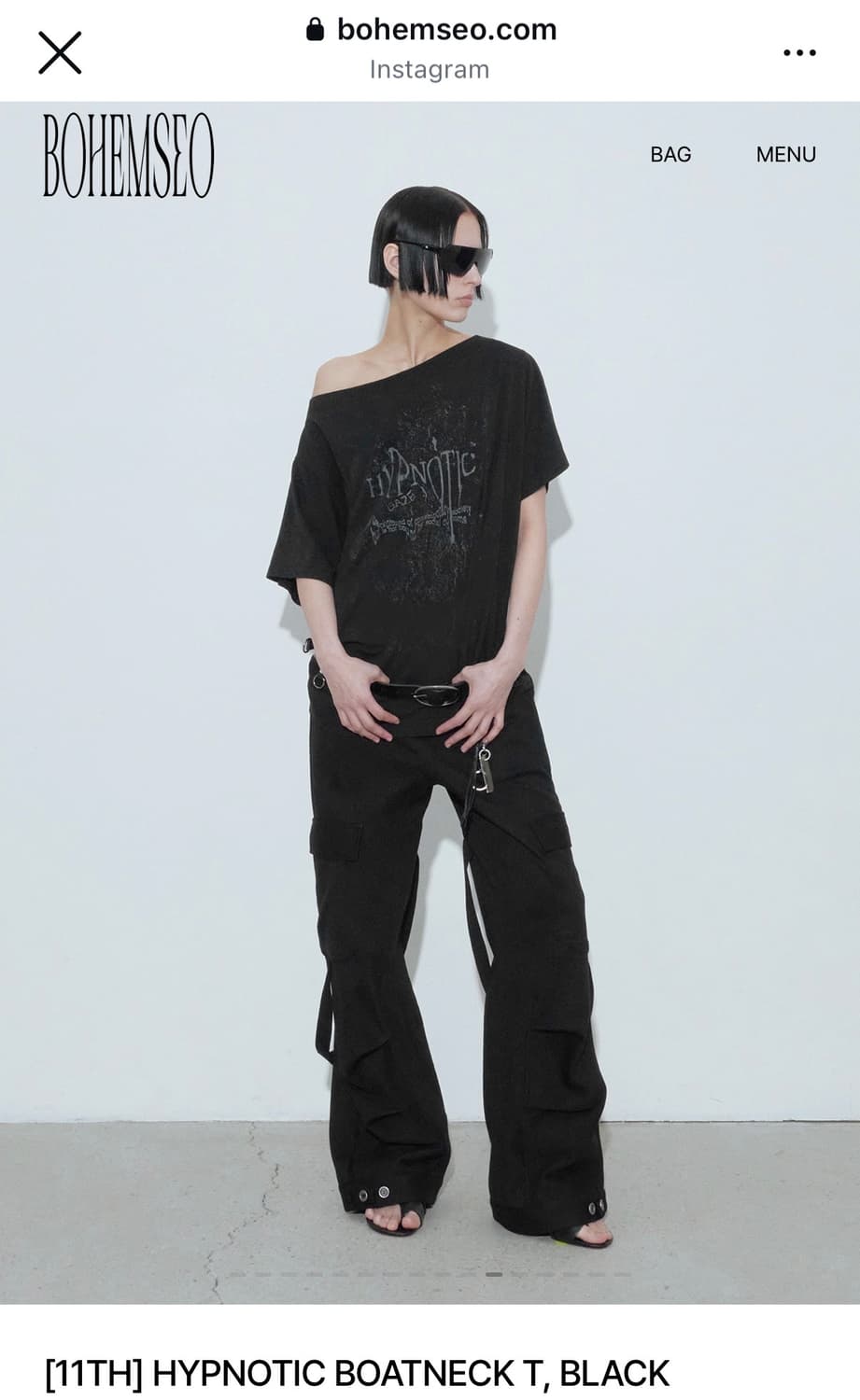 [새상품] 보헴서 힙노틱 보트넥 티 HYPNOTIC BOATNECK T 상품이미지3