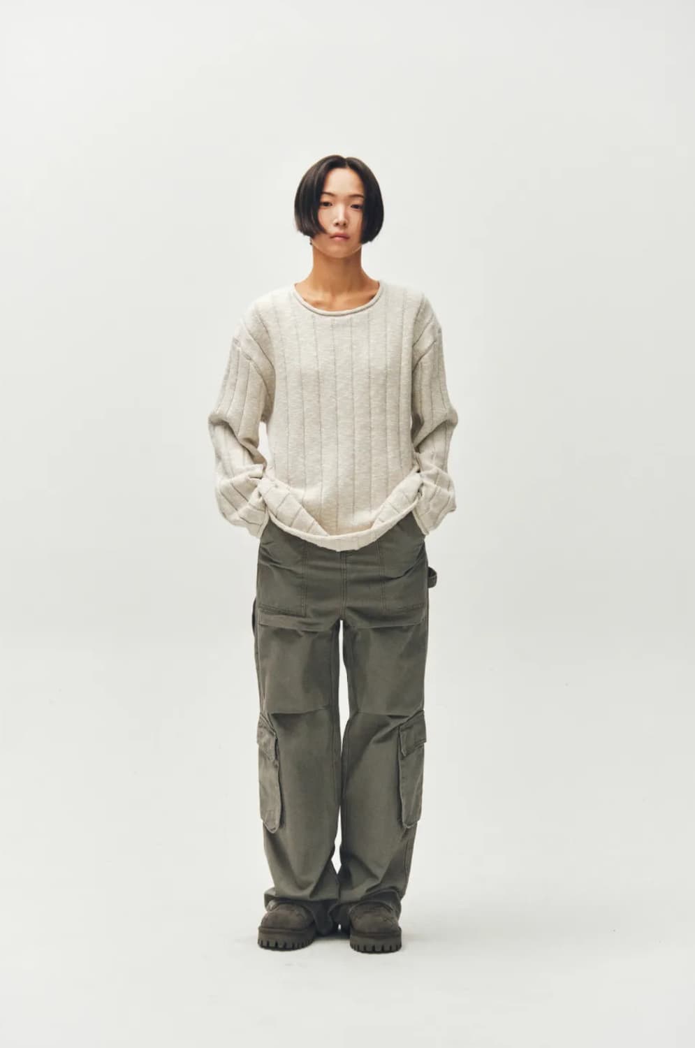 플리즈프로젝트 STRUCTURED RIBBED KNIT, MELANGE 상품이미지2