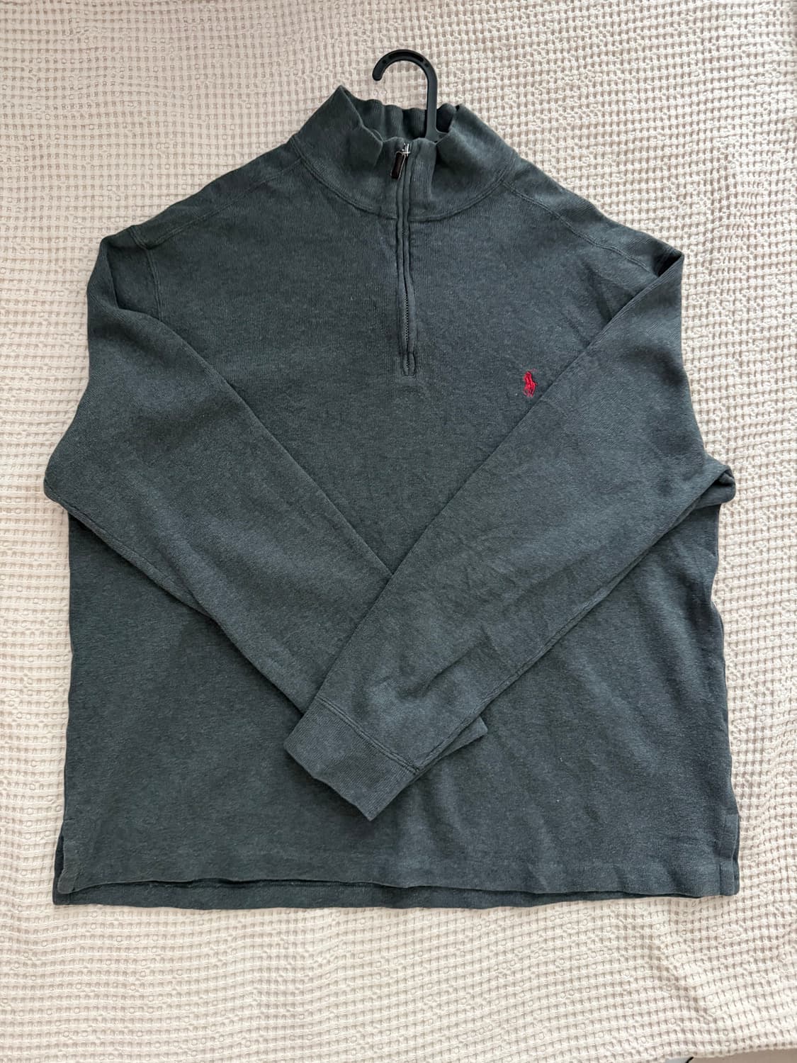 폴로 랄프로렌 니트 반집업 그레이 상품이미지1