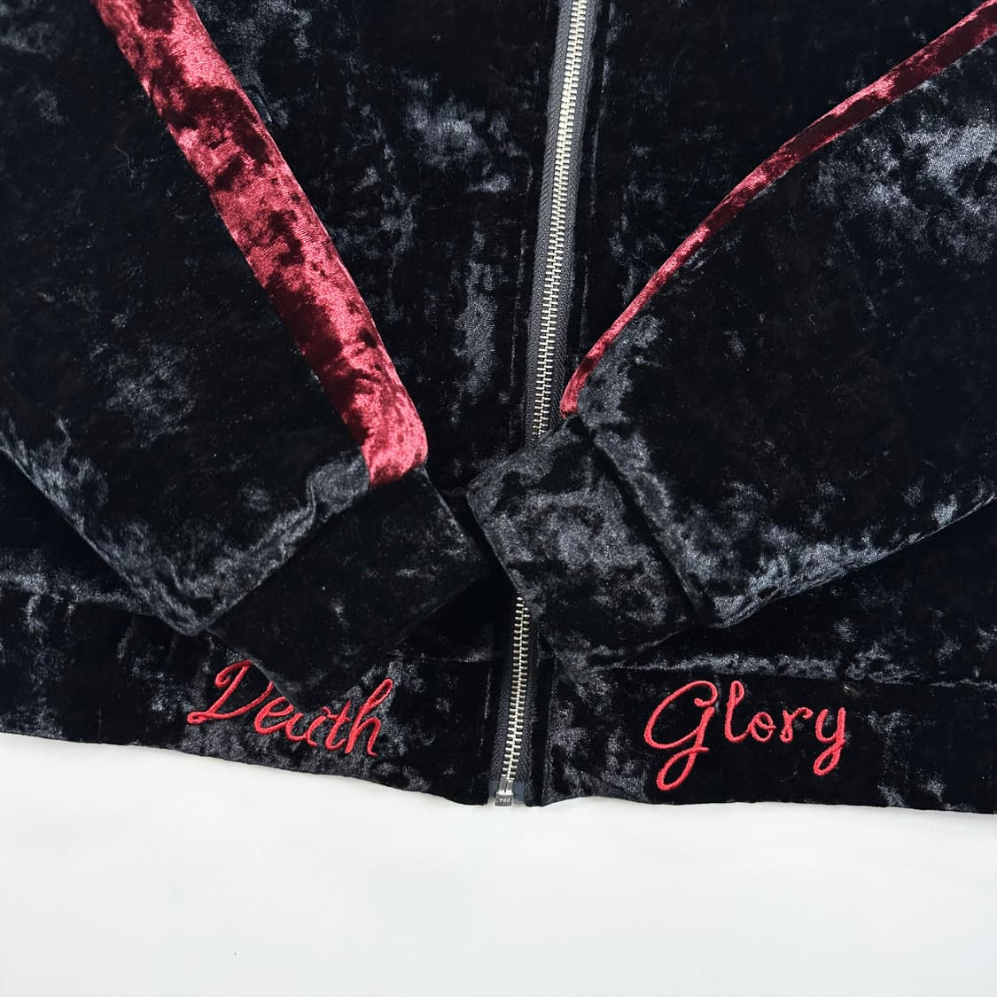 VTG 빈티지 블랙 자수 봄버 스카잔자켓 (L) 상품이미지3