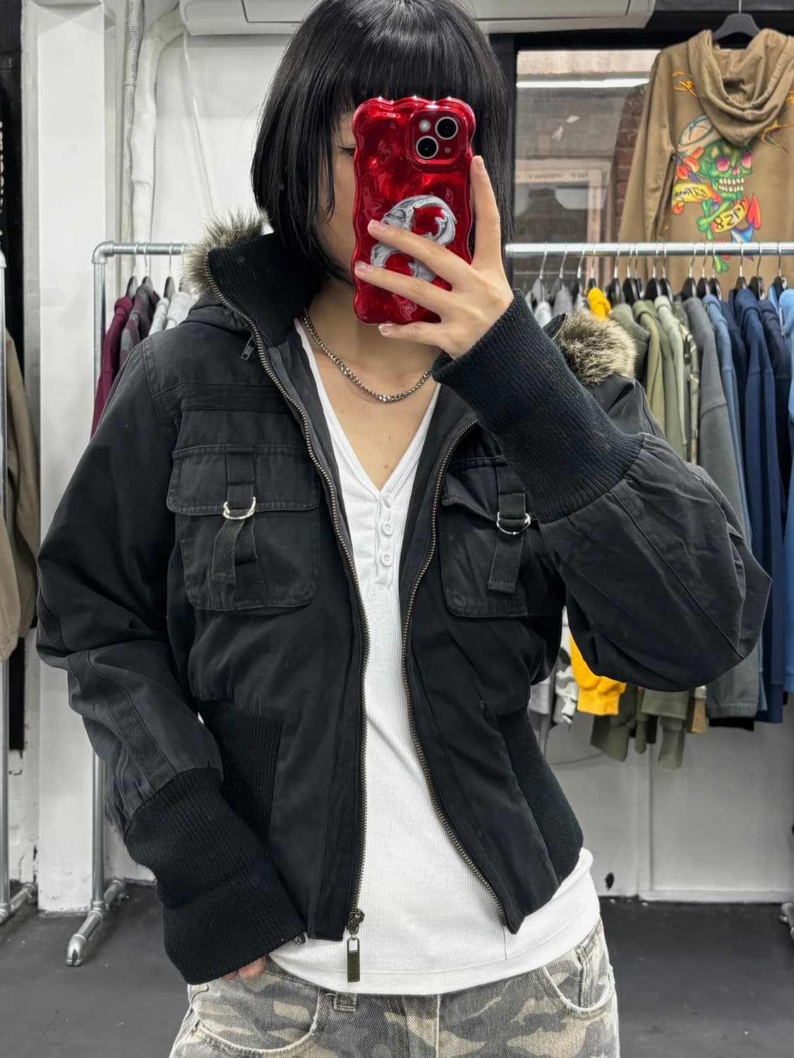 아르마니 익스체인지 크롭 퍼 후드자켓 상품이미지4