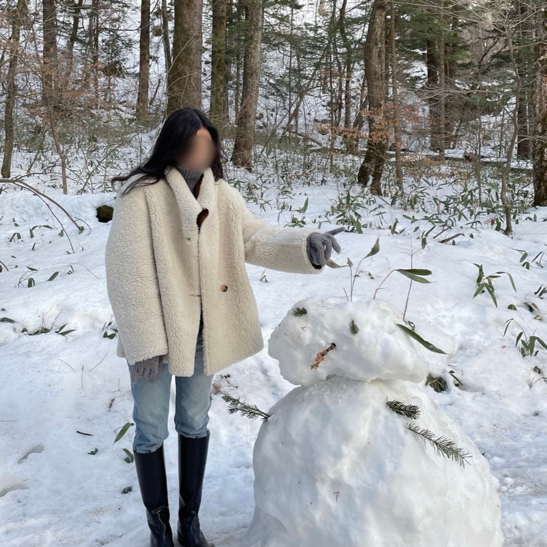 🖤 마쥬(Maje) Galezoe 양가죽 리버서블 시어링 무스탕 상품이미지2