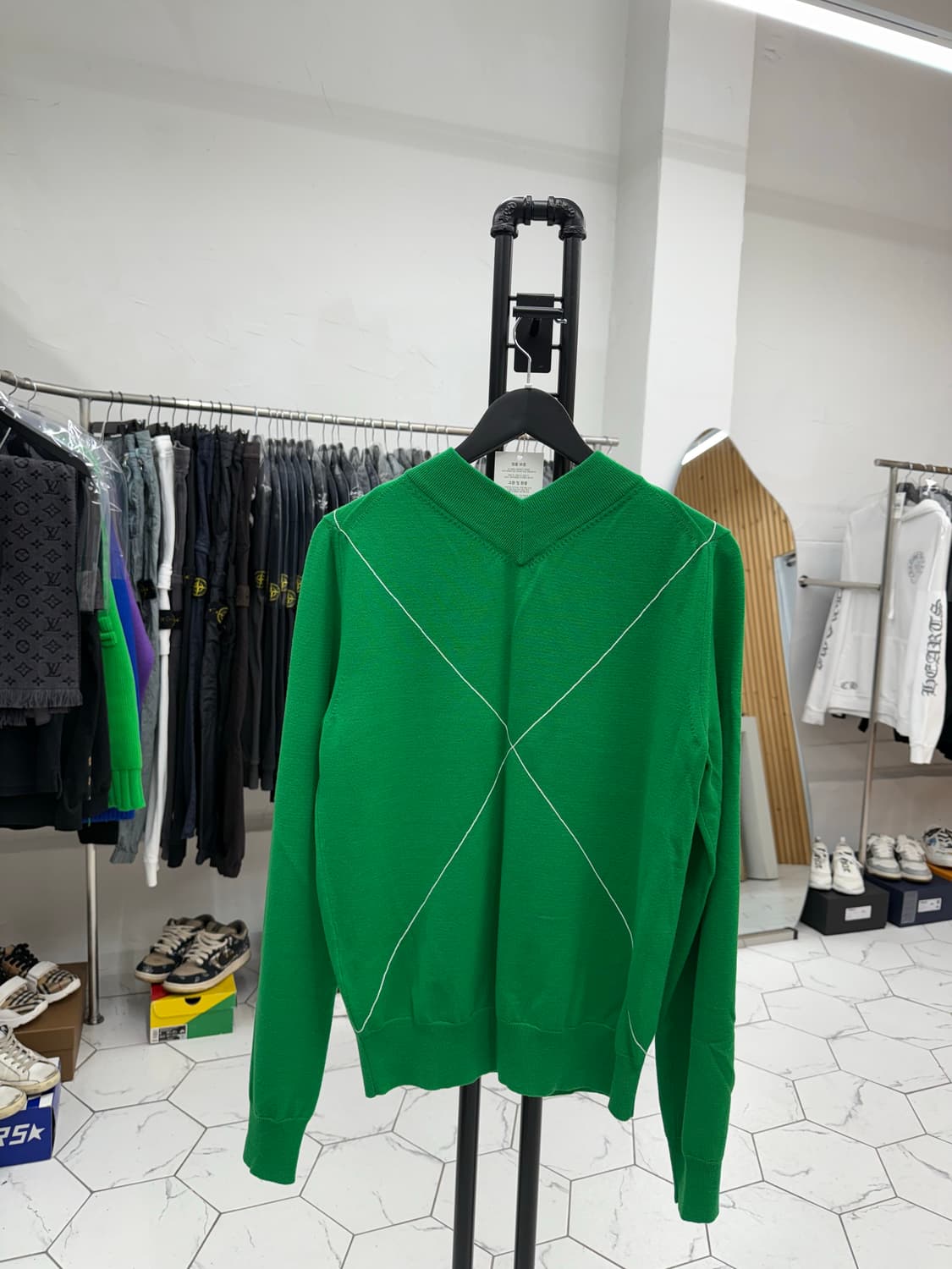 [M] 보테가베네타 스티치 브이넥 니트 상품이미지2