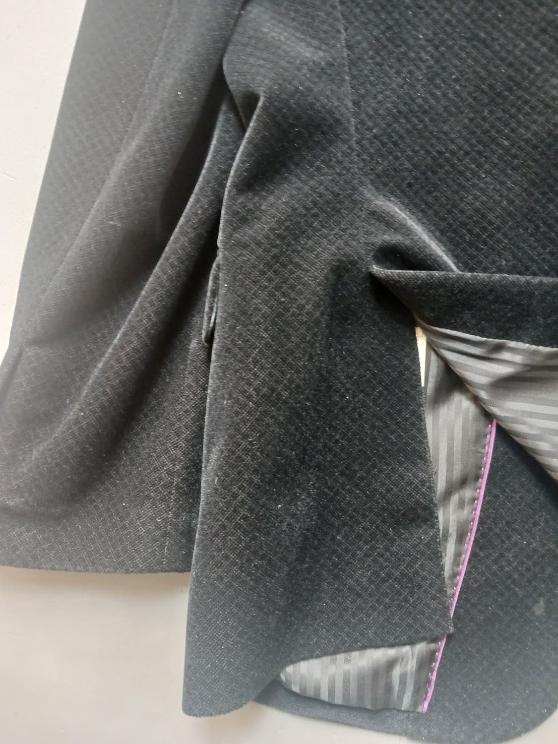 [L] 지지아노 옴므 체크 벨벳 블레이저 자켓 상품이미지9