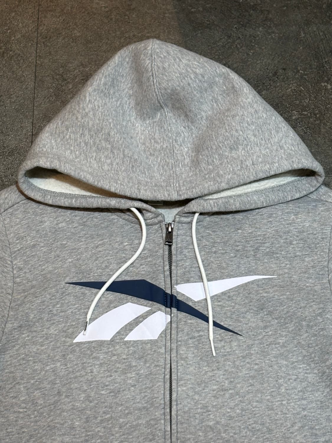 리복 후드집업 그레이  L사이즈 상품이미지4