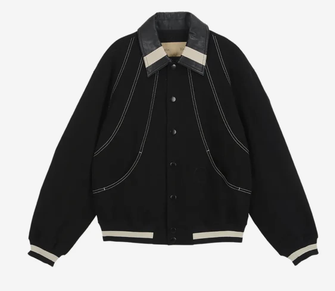 마뗑킴 라운드 스티치 바시티 점퍼 자켓 상품이미지1