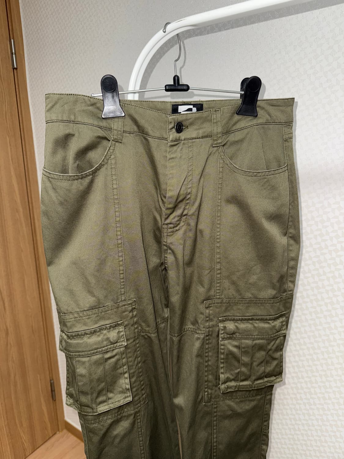 웰빙익스프레스 워시드 코튼 카고 팬츠 카키 M 상품이미지5