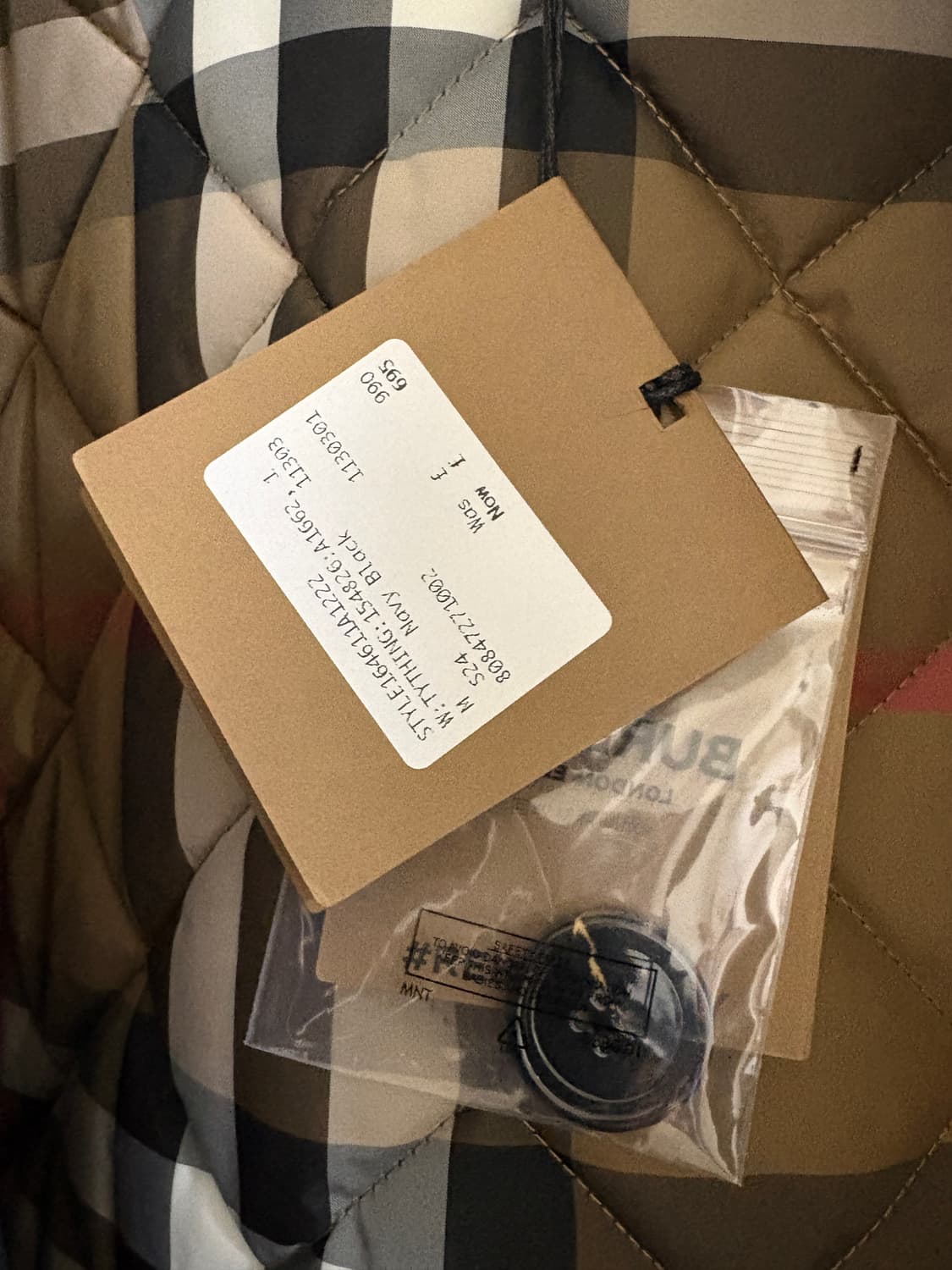 버버리 뉴타이팅 퀼팅자켓 네이비 M 상품이미지2