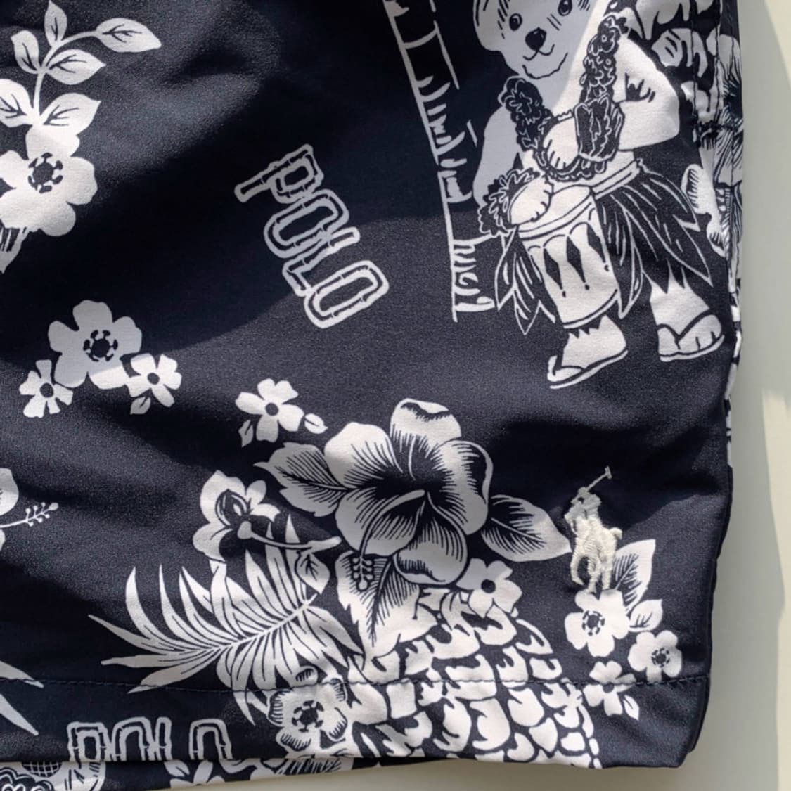 폴로 랄프로렌 베어 하와이 패텀 스윔팬츠 반바지 화이트끈 L 상품이미지4