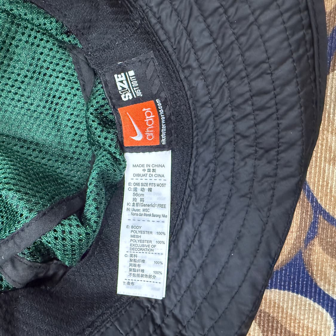 10s나이키 우븐 나일론 버킷햇(블랙) 상품이미지4