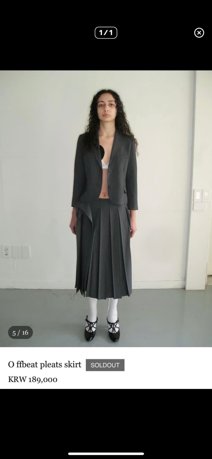 [새상품] 에옹쓰 O ffbeat pleats skirt 2사이즈  상품이미지1