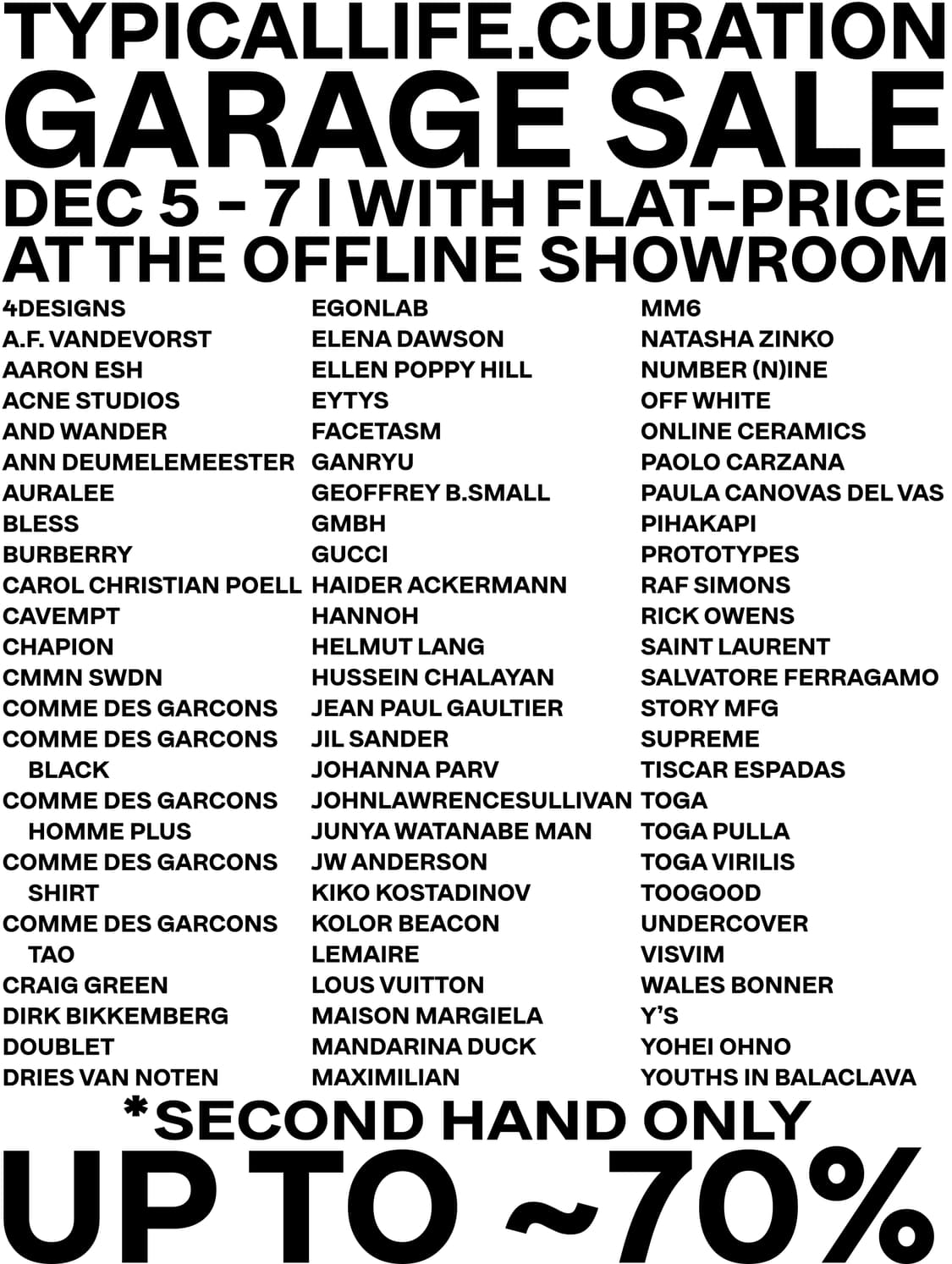 <TYPICALLIFE.CURATION GARAGE SALE> 상품이미지1