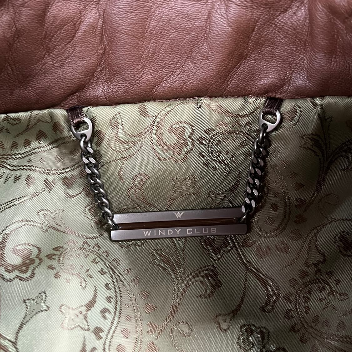 [정품/100] WINDY CLUB 브라운 양가죽 자켓 b10 상품이미지7