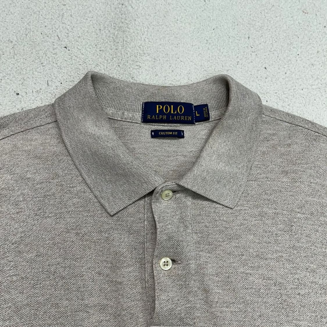 RALPH LAUREN 커스텀 핏 pk 롱슬리브 티셔츠 베이지 L 상품이미지4