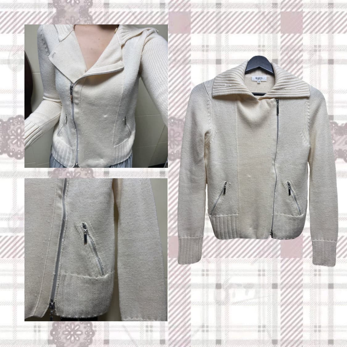 y2k 모리걸 투웨이 니트 집업 상품이미지2