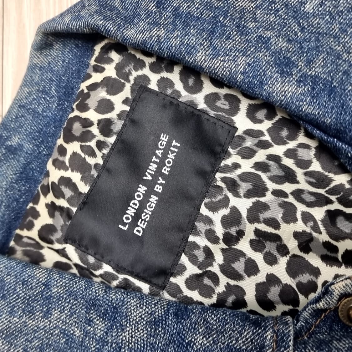 빈티지Athletic's 데님 자켓 표범 안감(100-105) 상품이미지5