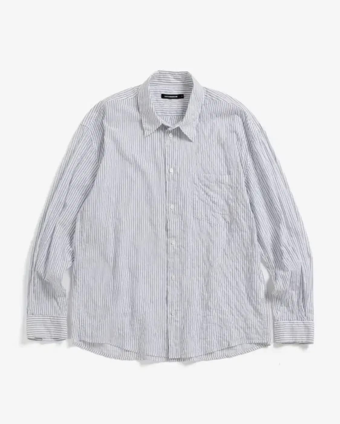 [2] 해칭룸 클래식 셔츠 스트라이프 화이트/블루 상품이미지2