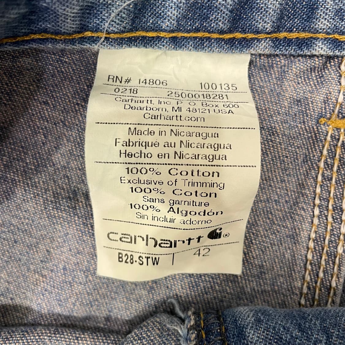 (42) Carhartt 칼하트 데님 반바지  상품이미지2