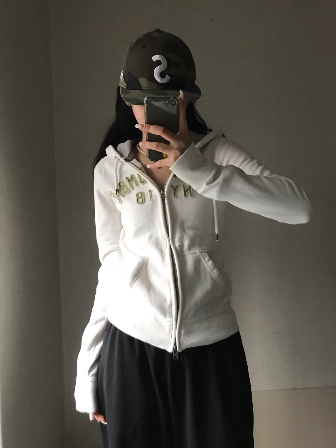 아베크롬비 화이트 후드집업 상품이미지2