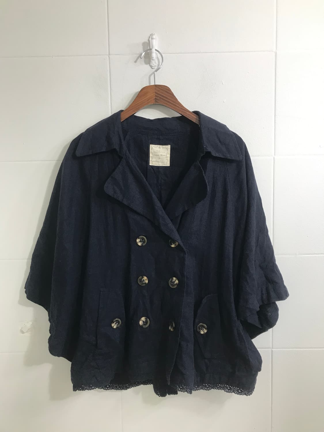 네이비 케이프 도트 니혼진 모리걸 코디세트 상품이미지5