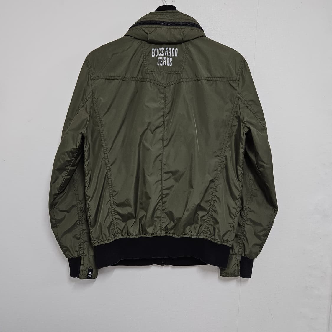 L 100 버커루 Y2K 바이커 바람막이 자켓 카키 상품이미지4