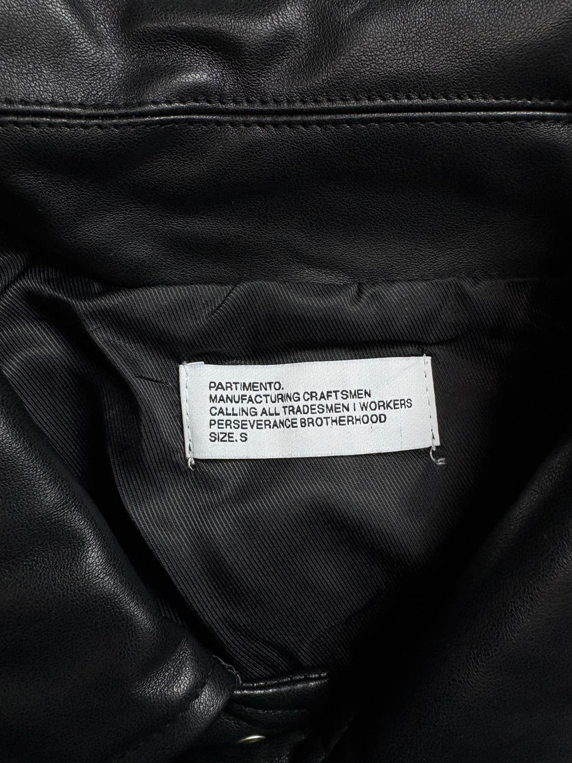 파르티멘토 버핑 레더 배색 바시티 자켓 1929 상품이미지3