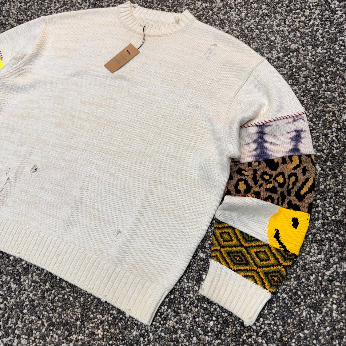 캐피탈 5G 히피 슬리브 코튼 니트 made in JAPAN (2XL)  상품이미지3