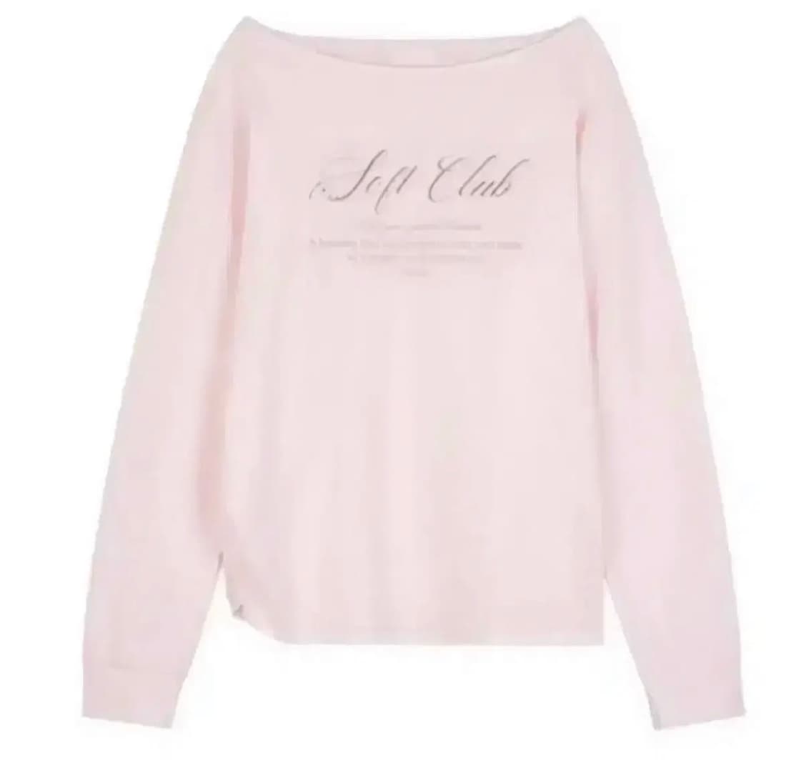 클리시어 소프트클럽 원숄더 스웻셔츠 핑크 상품이미지1