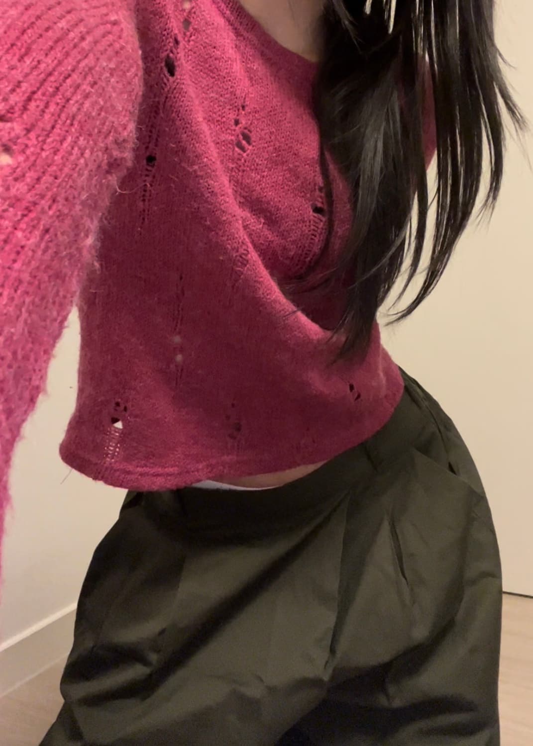 dark pink grunge knit 상품이미지5